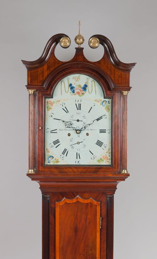 fig 1. Robert Menzies of Coupar Angus - Mahogany Grandfather/Longcase clock circa 1800.