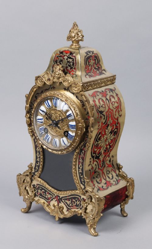 French Boulle Work Mantel Clock