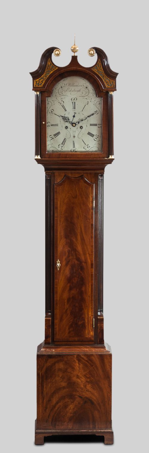 A Fine Quality Flame Mahogany Longcase Clock by John Williamson of Edinburgh C.1790