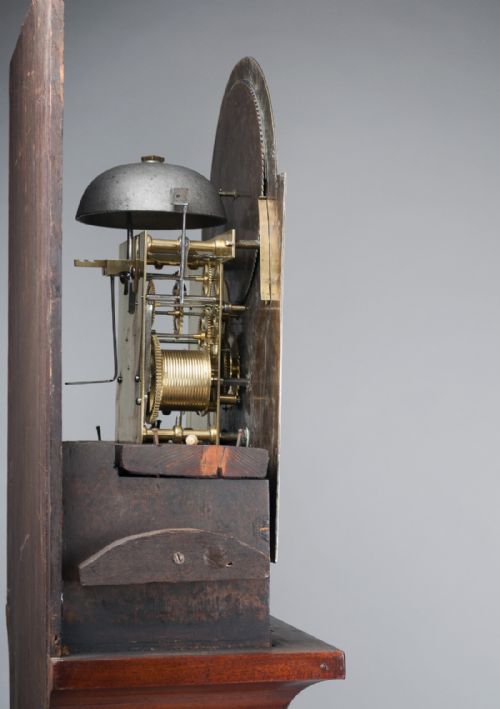 fig 3. A fine quality Georgian mahogany longcase/grandfather clock by Abraham Weston of Lewes.