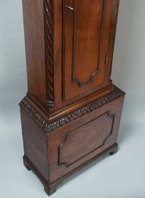 fig 2. Georgian Mahogany Longcase/Grandfather Clock by Brown of Glasgow