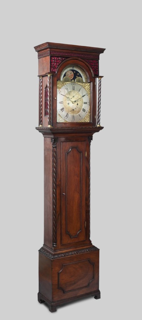 fig 6. Georgian Mahogany Longcase/Grandfather Clock by Brown of Glasgow