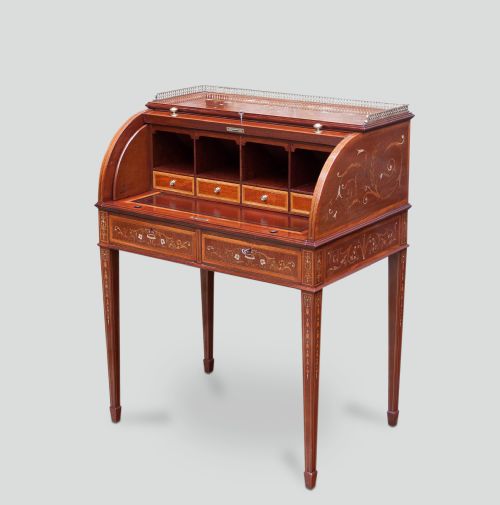 fig 1. Roll Top / Cylinder  Desk by Edwards & Roberts