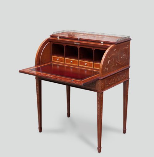 fig 3. Roll Top / Cylinder  Desk by Edwards & Roberts