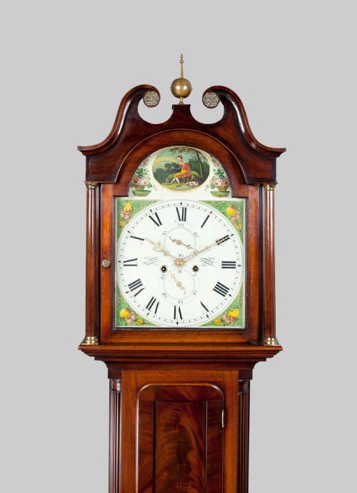 Flame Mahogany Longcase / Grandfather Clock by Young of Perth. C.1830