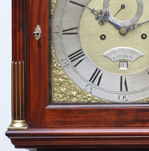 fig 4. A Fine Quality Flame Mahogany London Longcase / Grandfather Clock, circa 1760.