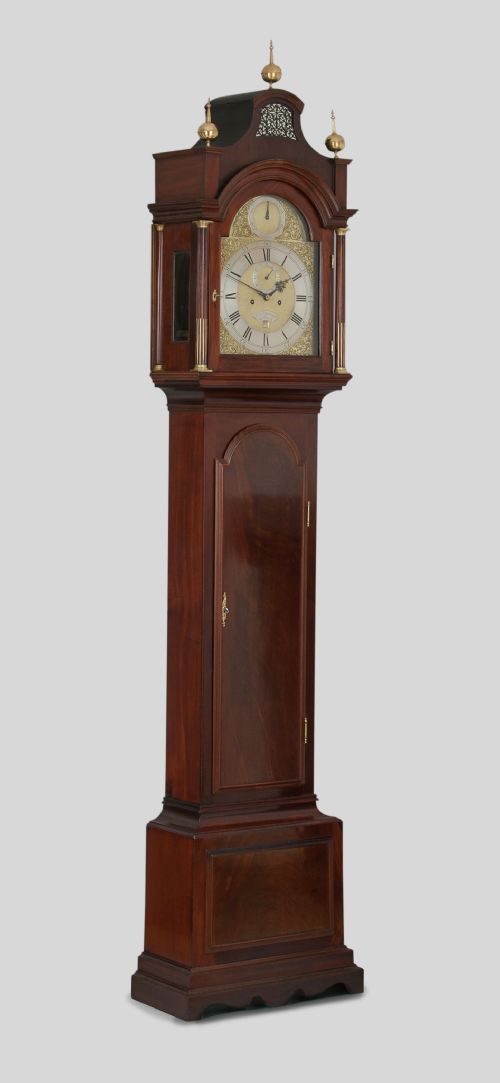 A Fine Quality Flame Mahogany London Longcase / Grandfather Clock, Circa 1760.