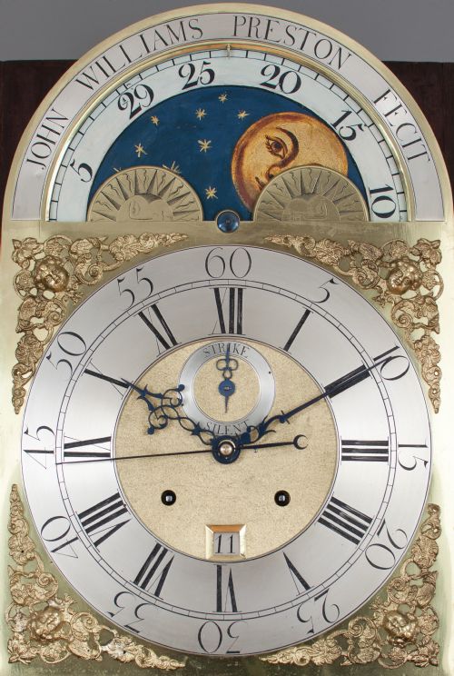 fig 5. GEORGIAN MAHOGANY LONGCASE / GRANDFATHER CLOCK BY WILLIAMS OF PRESTON