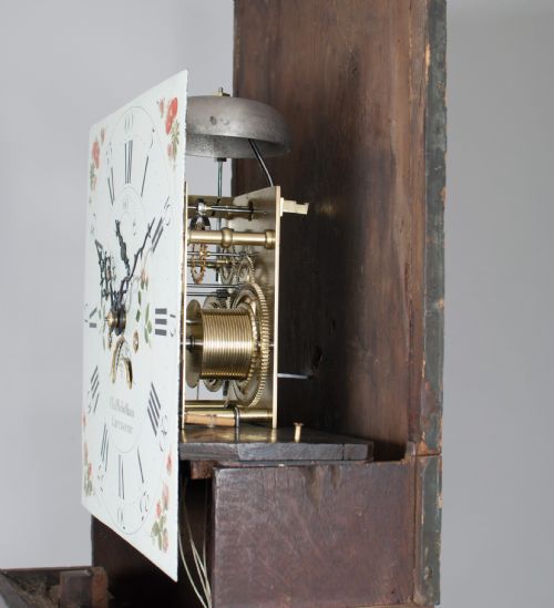 fig 5. GEORGIAN OAK LONGCASE / GRANDFATHER CLOCK BY ROWBOTHAM OF LEICESTER