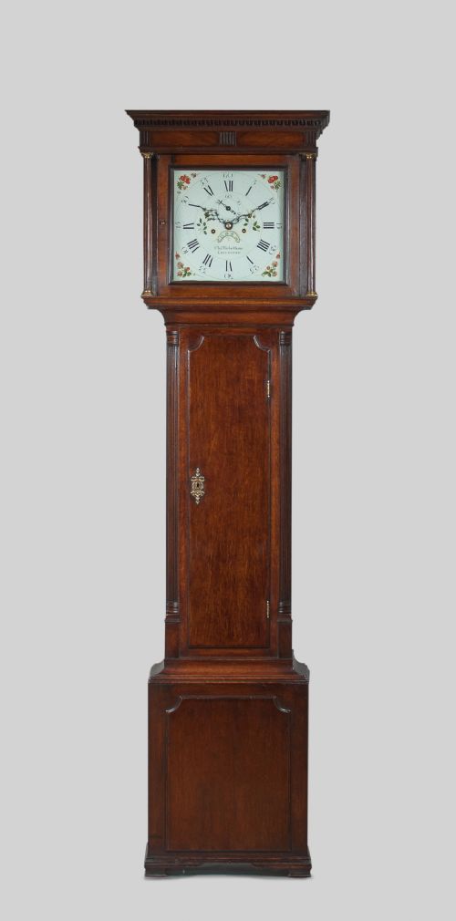Georgian Oak Longcase / Grandfather Clock by Rowbotham of Leicester