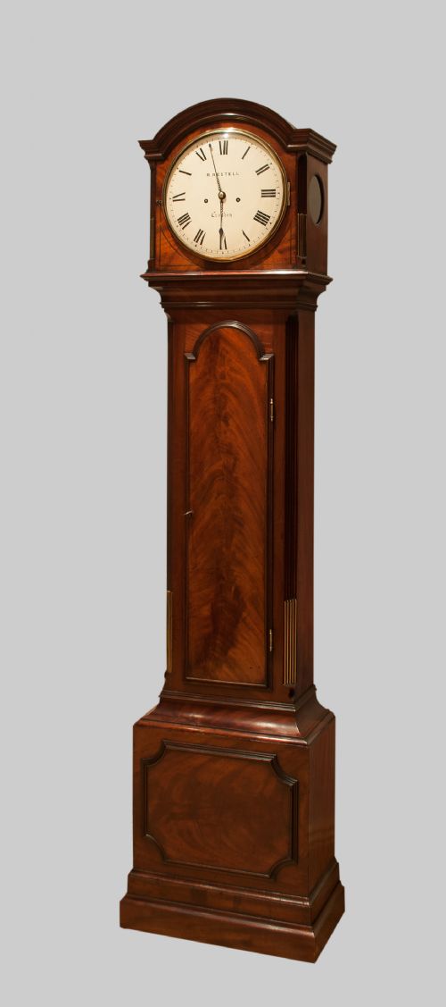 A Fine Quality George III Flame Mahogany 8 Day Longcase/grandfather Clock by Handley & Moore of London, Retailed by Restell of Croydon.