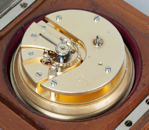 fig 2. A Mahogany Cased Deck Watch Chronometer By Ulysse Nardin, c.1937.