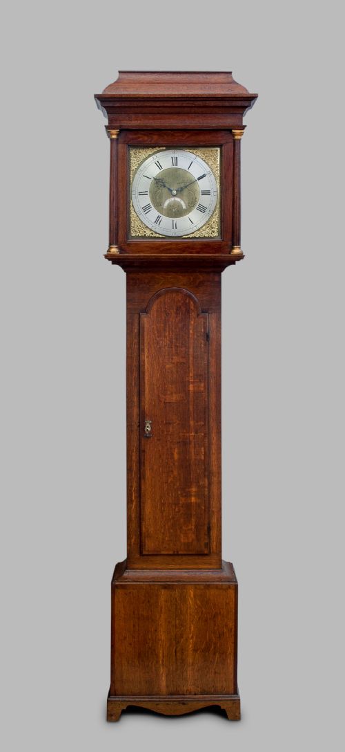 Georgian Oak Longcase / Grandfather Clock by Crawshaw of Rotherham.