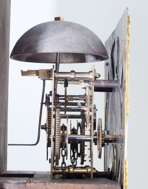 fig 3. Georgian Oak Longcase / Grandfather clock by Crawshaw of Rotherham.