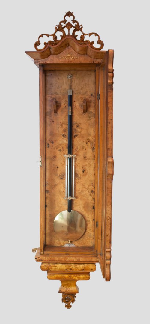 fig 2. A magnificent 30 day Biedermeier Grande Sonnerie Vienna Regulator Wall Clock, Circa 1855