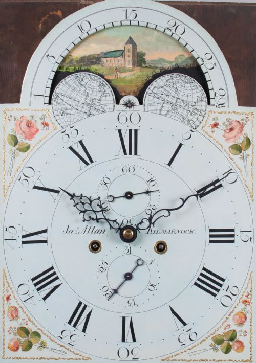 fig 2. Georgian Mahogany Longcase / Grandfather Clock By Allen Of Kilmarnock