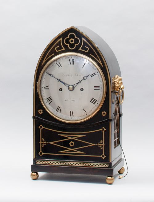 fig 1. Regency Ebonsied Bracket Clock by Griffin & Adams London
