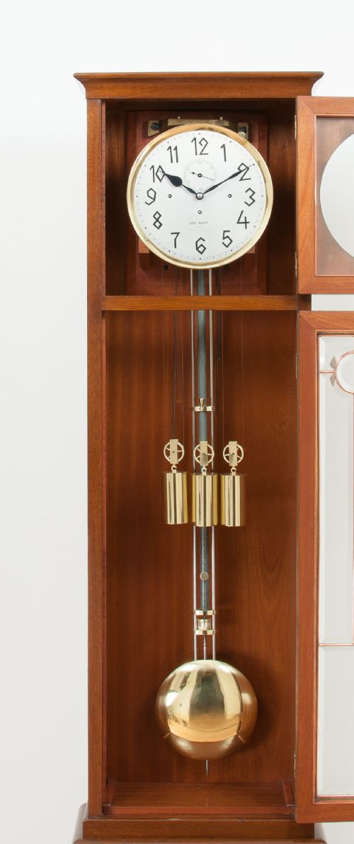 fig 2. Art Nouveau Regulator / Longcase / Grandfather Clock by Anton Rapf In Wien. 