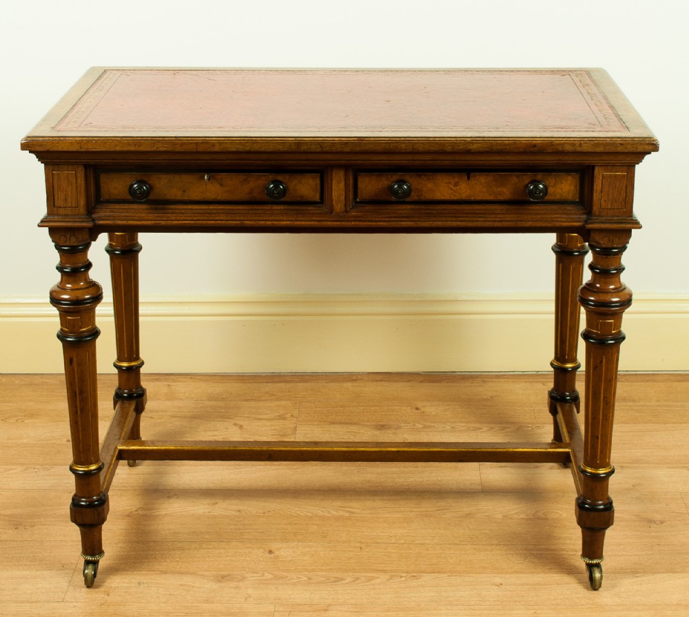 Gillows Walnut Writing Table, Circa 1880
