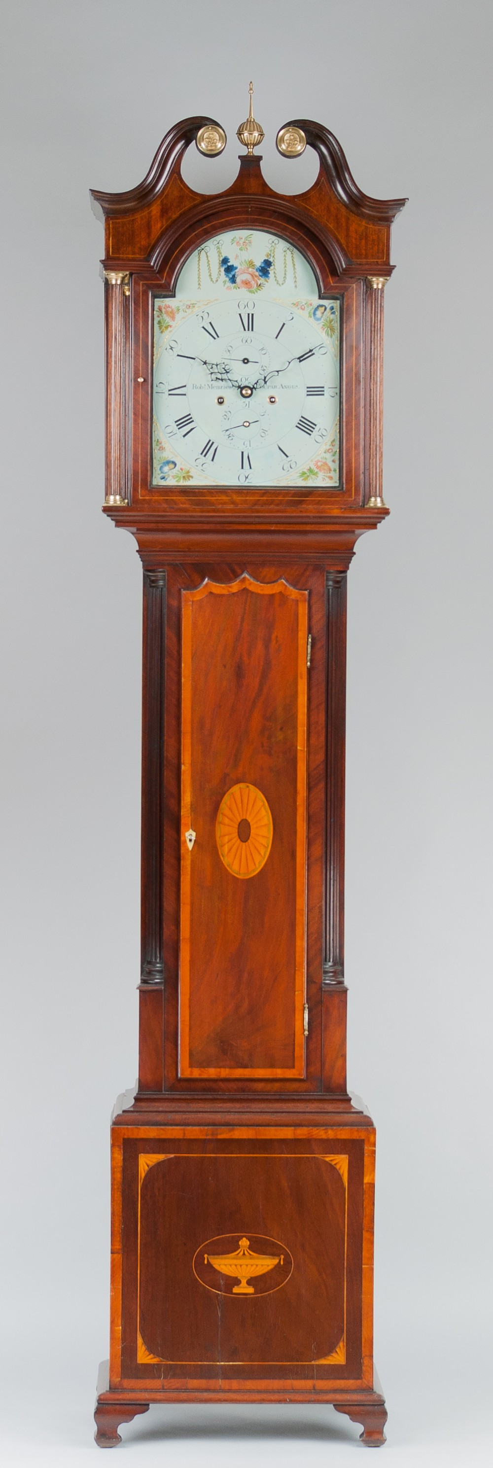 Robert Menzies of Coupar Angus - Mahogany Grandfather/Longcase clock circa 1800.