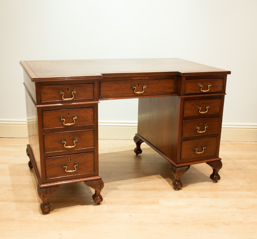 Mahogany Pedestal Desk c.1890