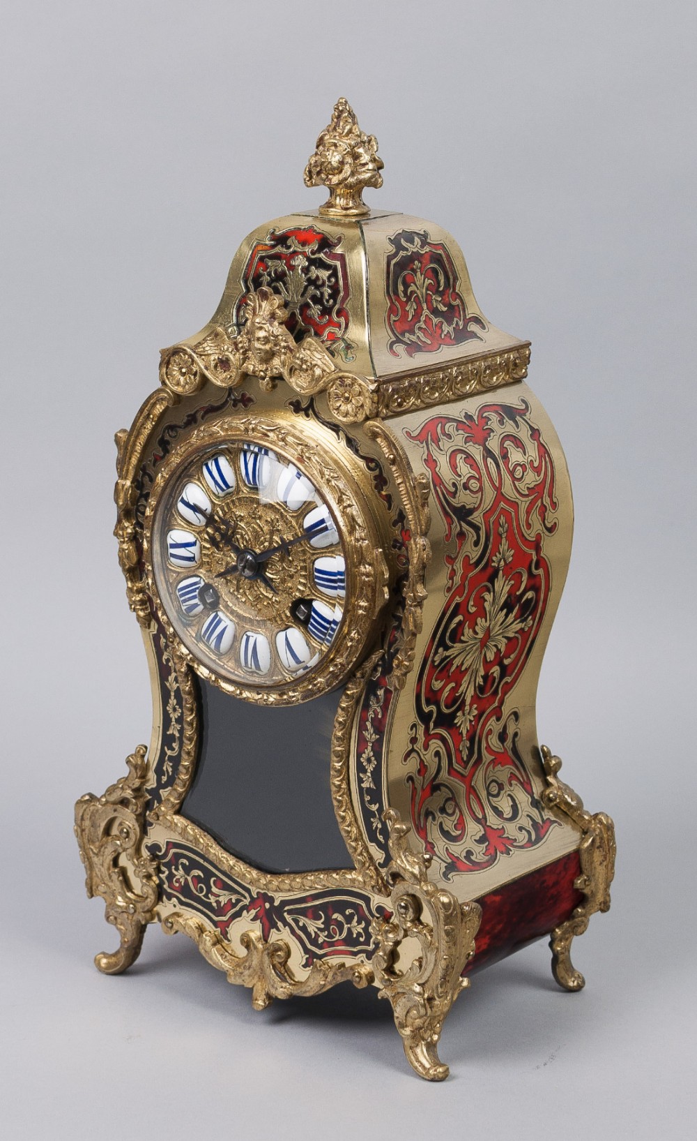 French Boulle Work Mantel Clock