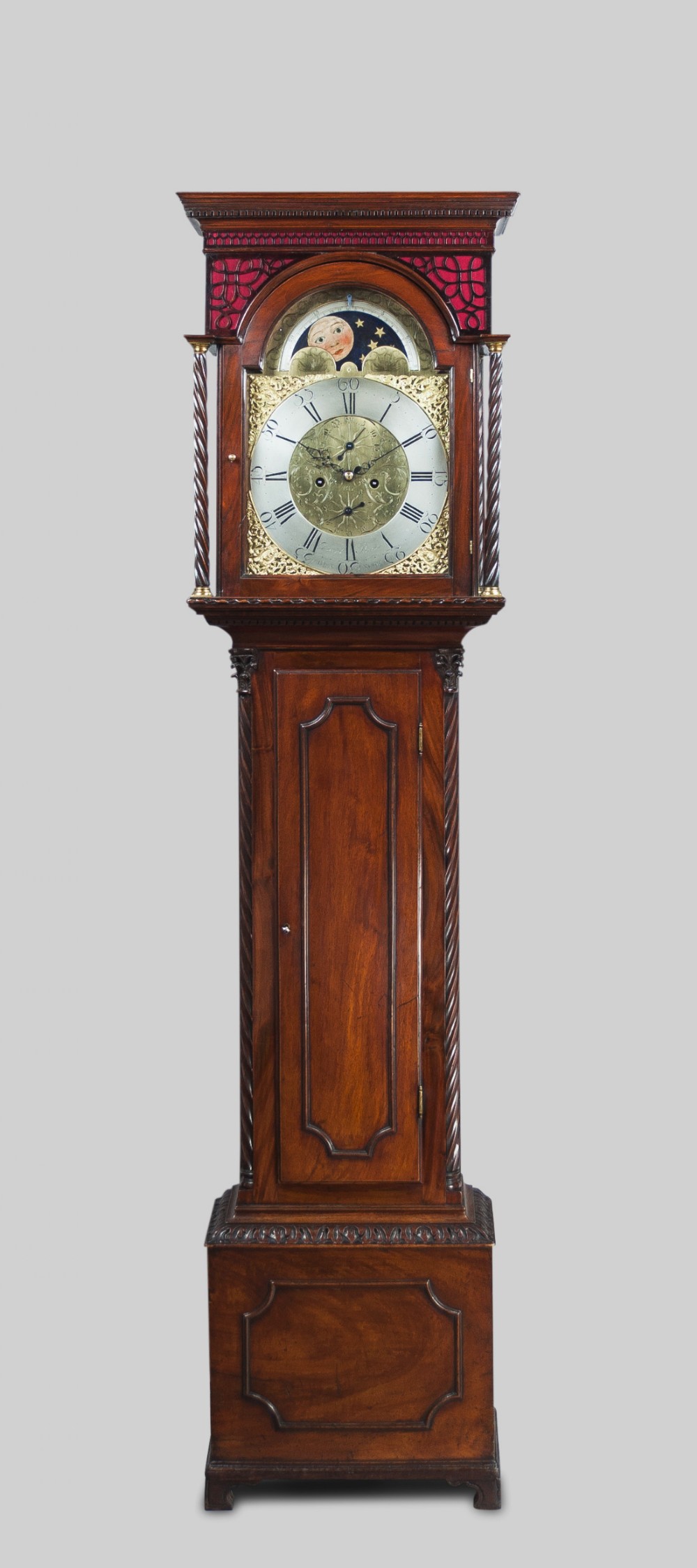 Georgian Mahogany Longcase/Grandfather Clock by Brown of Glasgow 