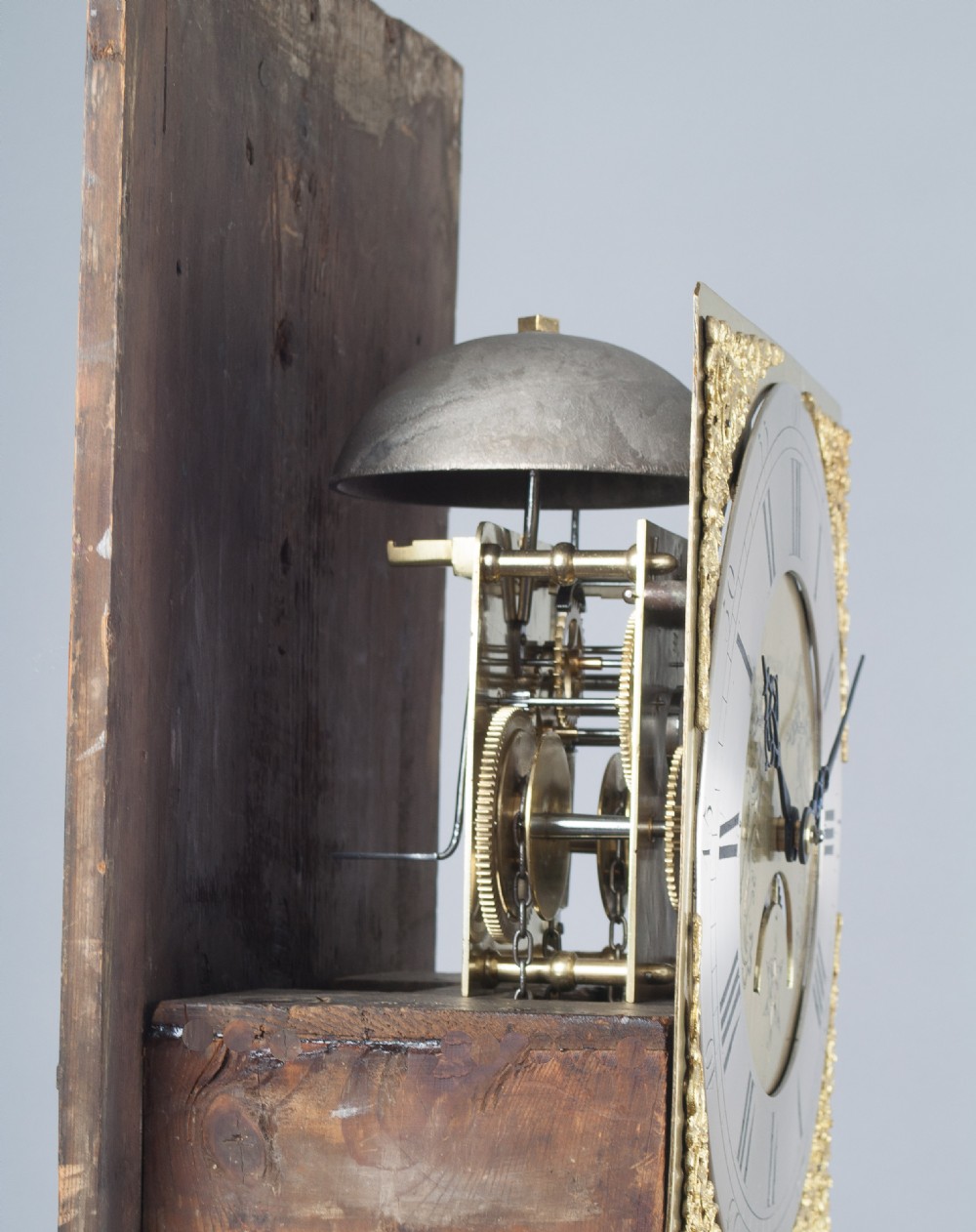 Georgian Oak Longcase / Grandfather clock by Crawshaw of Rotherham. View III