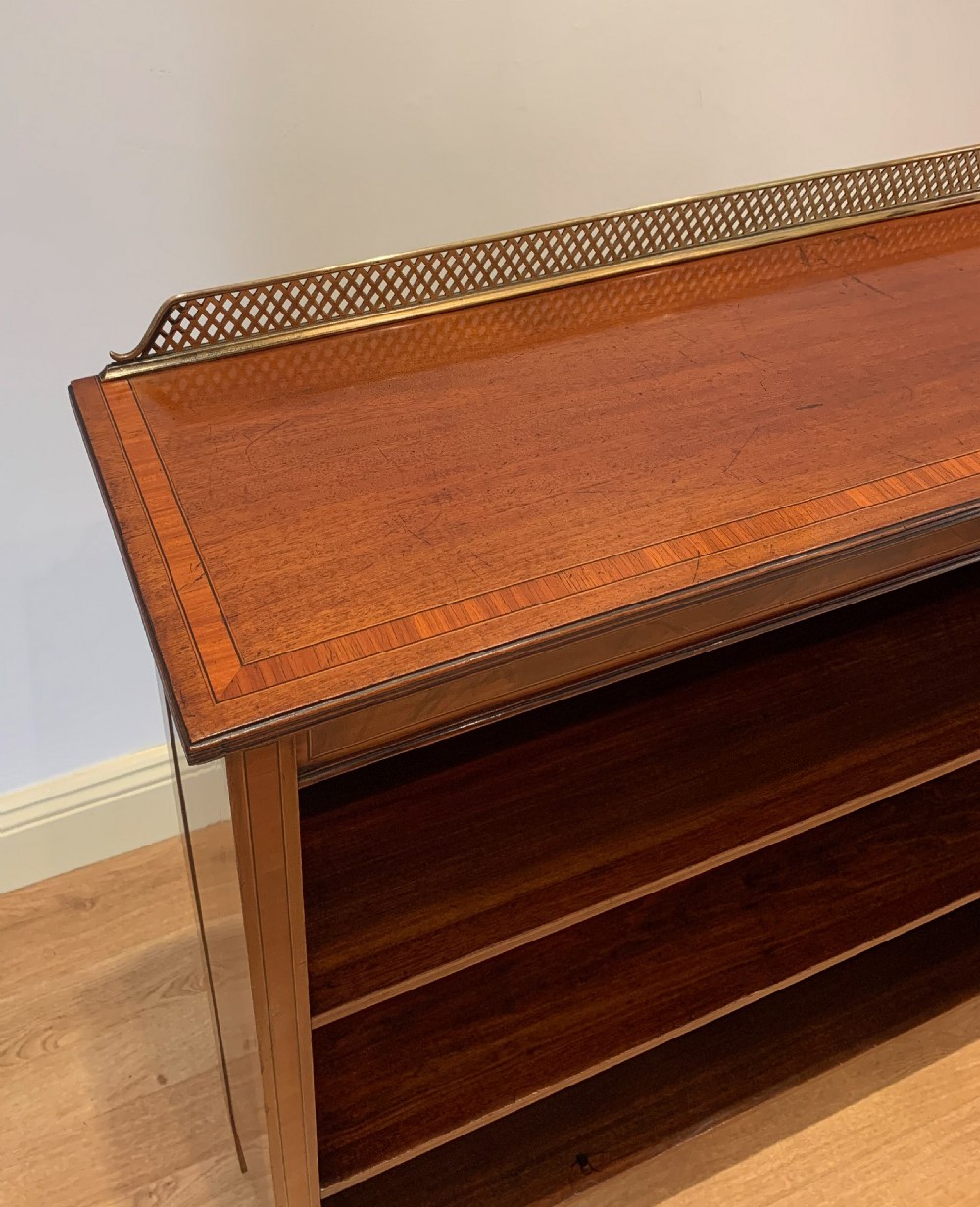 Mahogany Inlaid Open Bookcase c.1900 View II