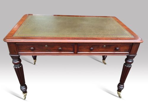 a superb william iv mahogany writing table by t wilson - CATEGORY: ANTIQUE DESKS - DATED 1800