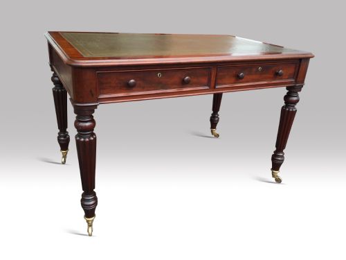 A SUPERB WILLIAM IV MAHOGANY WRITING TABLE BY T WILSON - ADDITIONAL PHOTO 5