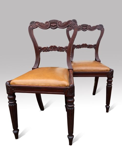 a ver fine pair of gillows mahogany side or dining chairs - CATEGORY: ANTIQUE CHAIRS - DATED 1800