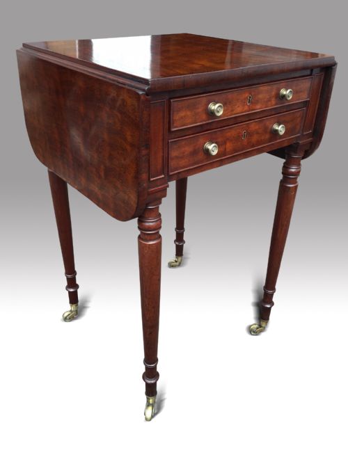 REGENCY MAHOGANY DROPLEAF TABLE - ADDITIONAL PHOTO 1