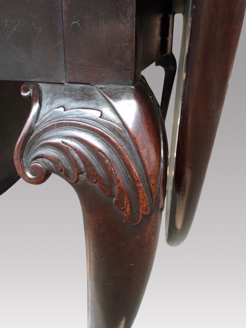 SUPERB RARE MID 18THC IRISH MAHOGANY DROP LEAF DINING TABLE - ADDITIONAL PHOTO 3