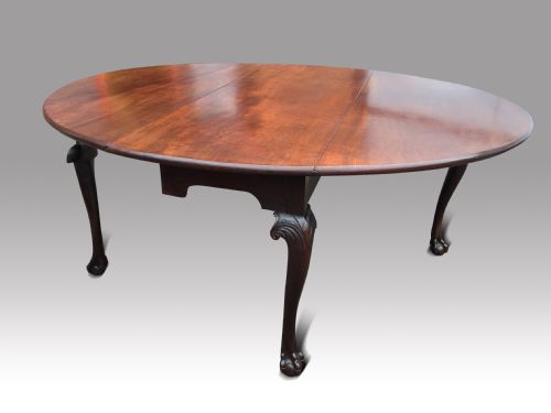 SUPERB RARE MID 18THC IRISH MAHOGANY DROP LEAF DINING TABLE - ADDITIONAL PHOTO 6