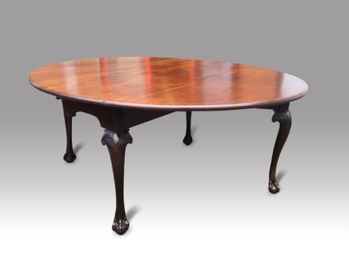SUPERB RARE MID 18THC IRISH MAHOGANY DROP LEAF DINING TABLE - ADDITIONAL PHOTO 7