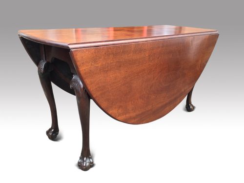 SUPERB RARE MID 18THC IRISH MAHOGANY DROP LEAF DINING TABLE - ADDITIONAL PHOTO 8