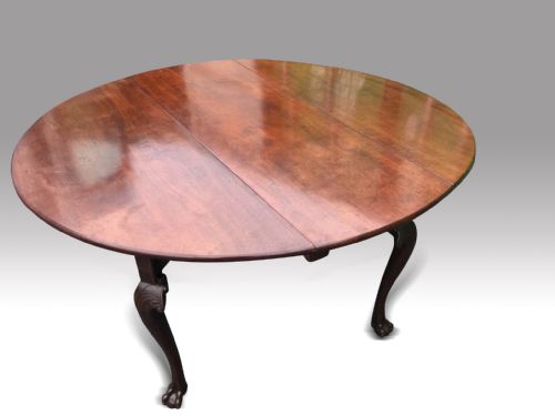 SUPERB RARE MID 18THC IRISH MAHOGANY DROP LEAF DINING TABLE - ADDITIONAL PHOTO 2