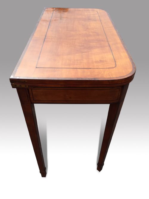 FINE GEORGE III SATINWOOD CARD TABLE - ADDITIONAL PHOTO 1