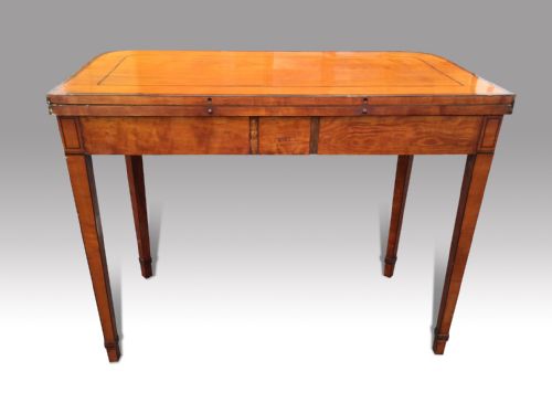FINE GEORGE III SATINWOOD CARD TABLE - ADDITIONAL PHOTO 2