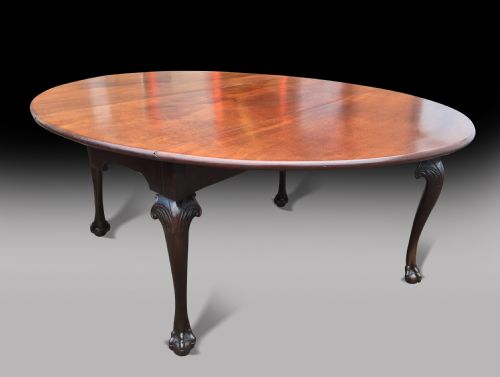 SUPERB RARE MID 18THC IRISH MAHOGANY DROP LEAF DINING TABLE - ADDITIONAL PHOTO 1
