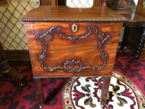 a superb important george iii mahogany cellaret or wine cooler - CATEGORY: ANTIQUE MISCELLANEOUS - DATED 18TH CENTURY