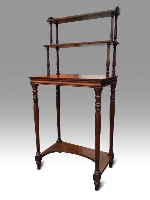 a very fine william iv rosewood whatnot - CATEGORY: ANTIQUE FURNITURE - DATED 1800