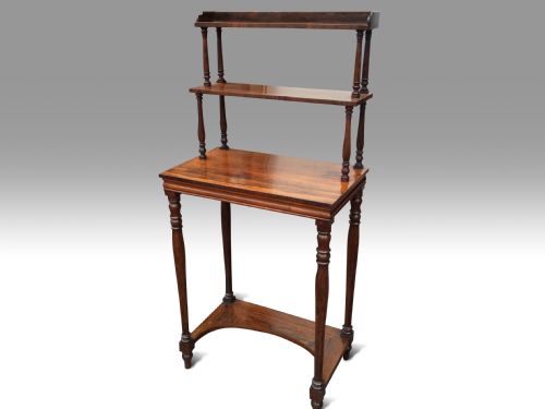 A VERY FINE WILLIAM IV ROSEWOOD WHATNOT - ADDITIONAL PHOTO 1