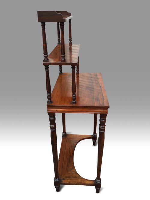 A VERY FINE WILLIAM IV ROSEWOOD WHATNOT - ADDITIONAL PHOTO 2