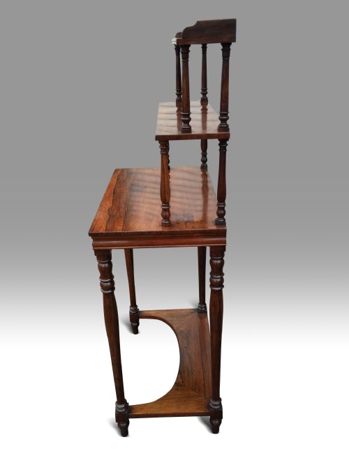 A VERY FINE WILLIAM IV ROSEWOOD WHATNOT - ADDITIONAL PHOTO 3