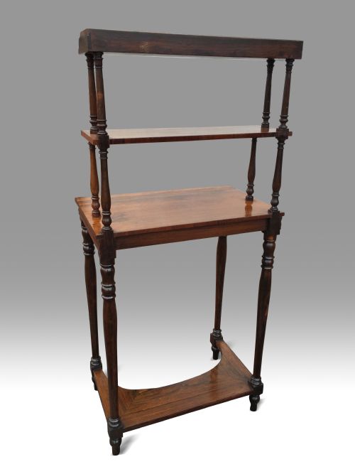 A VERY FINE WILLIAM IV ROSEWOOD WHATNOT - ADDITIONAL PHOTO 4