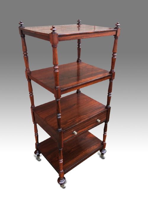 SUPERB REGENCY ROSEWOOD WHATNOT - ADDITIONAL PHOTO 2