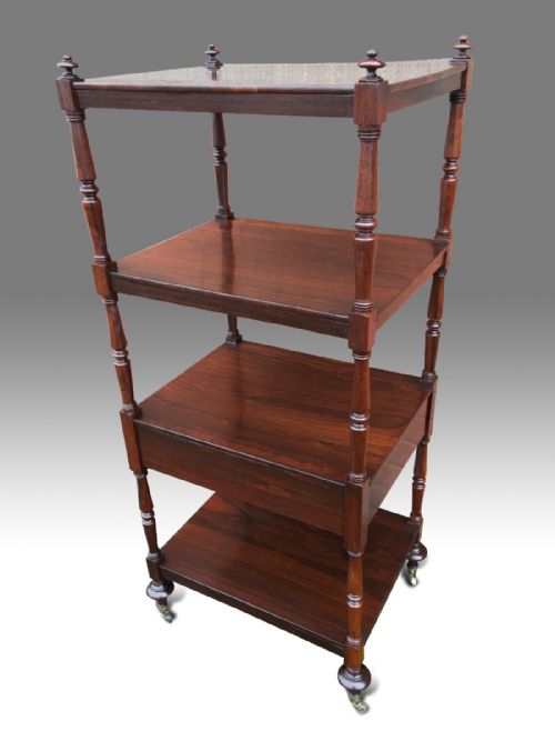 SUPERB REGENCY ROSEWOOD WHATNOT - ADDITIONAL PHOTO 4