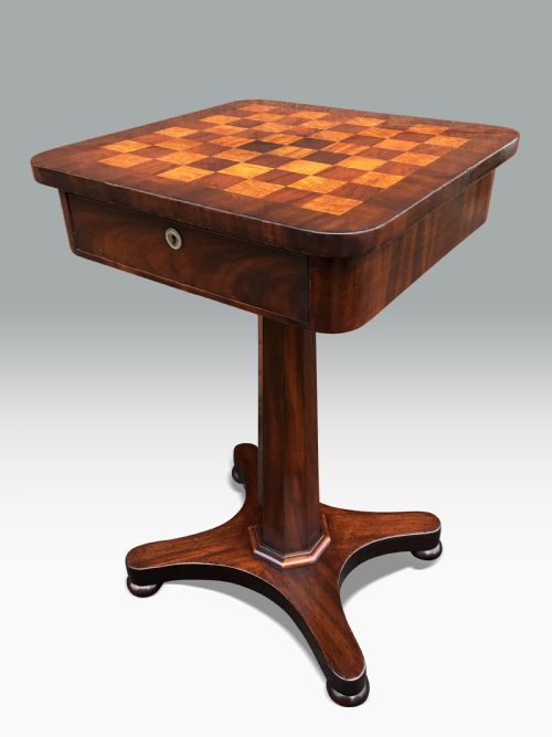an early victorian mahogany games table - CATEGORY: ANTIQUE TABLES - DATED 19TH CENTURY